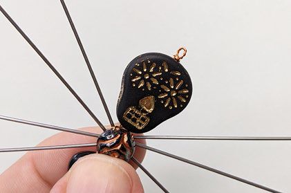 Twisted wires have been formed into a loop.